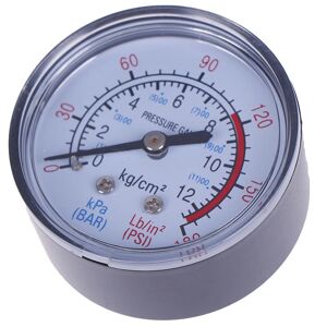 The-big-up Bar Air Pressure Gauge 13Mm 1/4 Bsp Thread Double Scale For Air Compressor