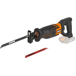 WORX WX500.9 Cordless Reciprocating Saw 20 V - Battery Saw for Cutting Wood, PVC, Steel etc. - Adjustable Base Plate, Variable Speed - Without Battery and Charger