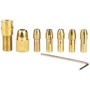 Wmool 7Pcs/Set Mini Drill Brass Collet Chuck for Dremel Rotary Tool 2mm-5mm for Dreme Release Quick Accessories Chuck Adapter