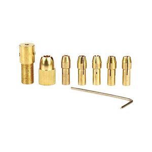 Wmool 7Pcs/Set Mini Drill Brass Collet Chuck for Dremel Rotary Tool 2mm-5mm for Dreme Chuck Accessories Adapter Release Quick