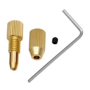 Exingk 0.8-1.5mm Small Electric Drill Bit Brass Chuck Set Twist Drill Chuck Set with Wrenches for 2.3mm Rotary Tool Electric Drill