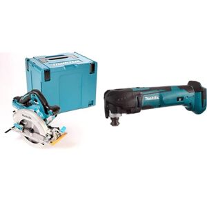 Makita DHS710ZJ Twin 18V (36V) Li-ion LXT 185mm Circular Saw Supplied in a Makpac Case – Batteries and Charger Not Included & DTM51Z Multi-Tool, 18 V,Blue
