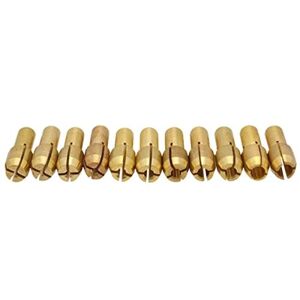 Guvkeug Fashion 11Pcs/Set Mini Drill Brass Collet Chuck Accessories for Rotary Power Tool