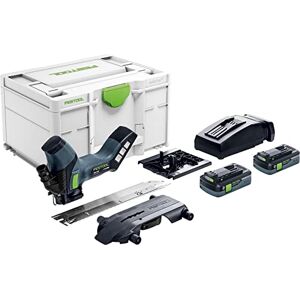 Festool Cordless Insulation Saw ISC 240 HPC 4.0 EBI-Plus (with Battery Packs, Quick Charger, Cutting Set, Serrated Edge, Adapter Table, Guide Rail Slide), in Systainer