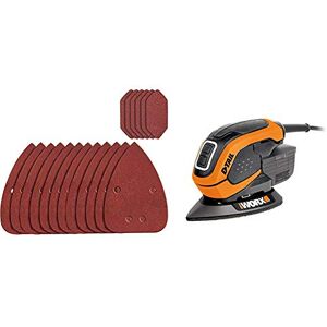 WORX WA2069 Mixed Sanding Sheet Set for WX647/WX648 Detail Sander with WX648 D-Tail Sander, 65 W, 65 V, Orange