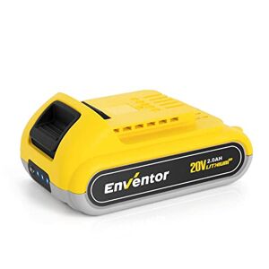 Enventor 20V 2.0Ah Cordless Tool Battery Pack, Lithium-ion Replacement Battery, with LED Indicator for Enventor 20V Cordless Power Tools, Compatible with 98606 97713 97639L