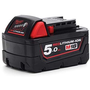 Milwaukee M18 B5 REDLITHIUM-ION™ Slide Battery Pack 18V 5.0Ah Li-ion, Black