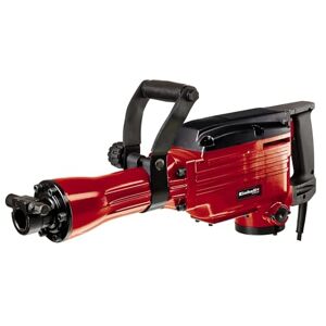 Einhell TC-DH 43 SDS Hex Demolition Hammer 240V, 1600W Concrete Breaker Pneumatic Drill 43 Joule Single Impact Force Jack Hammer, Vibration-Cushioned Handle, Includes Pointed and Flat Chisel