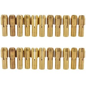 WanShi Fashion 22Pcs Mini Drill Brass Collet Chuck Accessories for
