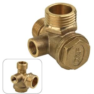 Whychstore Yellow Brass Check Valve for Central Pneumatic 40400 Air Compressor, Corrosion Resistant, 3 Port