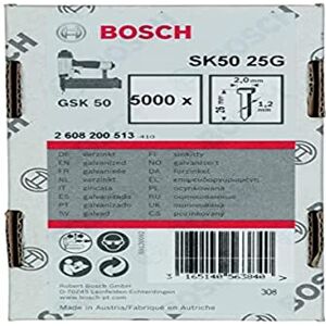 Bosch Professional 5000x Finish Nails SK50 16G (1.2/18 g, 2.0x1.00x25 mm, Galvanised, Accessories for Nail Guns, Pneumatic Nailers)