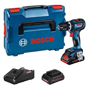 Bosch Professional 18V System GSB 18V-90 C Cordless Hammer Drill (Includes 2 x ProCORE Batteries 4.0 Ah, Bluetooth Low Energy Module GCY 42, Charger GAL 18V-40, in L-BOXX) 06019K6105