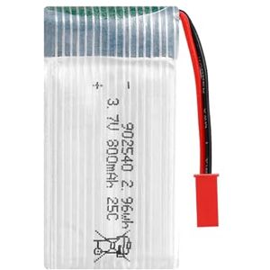 HRYHWASE Lithium Polymer Battery 3.7V 800mAh 902540 25C Lipo Rechargeable Replacement Lithium Ion Battery Pack with JST Connector for X5C X5SW RC Drone Aircraft Accessory