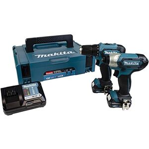 Makita CLX224AJ 12V Max Li-ion CXT 2 Piece Kit comprising DF333DZ, TD110DZ Complete with 2 x 2.0 Ah Li-ion Batteries and Charger Supplied in a Makpac Case