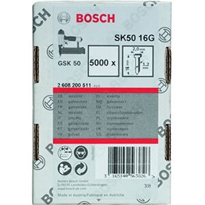 Bosch Professional 5000x Finish Nails SK50 16G (1.2/18 g, 2.0x1.00x16 mm, Galvanised, Accessories for Nail Guns, Pneumatic Nailers)