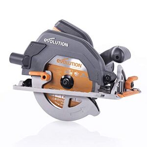 Evolution Power Tools R185CCS Multi-Material Circular Saw, 1600 W, 110 V-Site Use(3-pin round Industrial Plug), Black / Orange