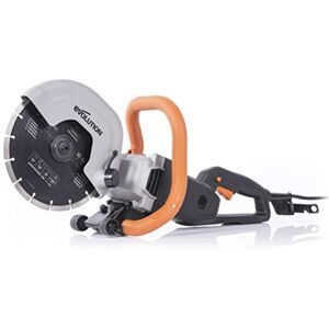 Evolution Power Tools R230DCT Disc Cutter, Concrete Saw, Cut Off Saw, For Cutting Concrete, Stone, Brick, Roof Tile & More - 2000W Motor, No Gas, 90 mm Cut, Incl Diamond Masonry Blade, 230V, 230mm