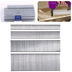 Swpeet 4800Pcs 4 Sizes 2/5" 1" 1-1/2" 2" Multi-Length Galvanized Brad Nails Straight Finishing Nails Assortment Kit, Gun Nails and Small Finishing Nails for Brad Nailer