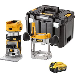 Dewalt DCW604NT 18V XR Brushless 1/4" Router Trimmer with 1 x 4.0Ah Battery - Versatile and Durable Woodworking Tool, Brushless Motor, Dewalt Trimmer, Power Tool Combo Kits