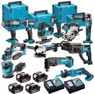 Makita 18V Li-Ion 12 Piece Kit with 4 x 5.0Ah Batteries & Charger T4TKIT-12 - Tool Set - Monster Power Tool Kit - Combo Kit - 18V Cordless Power Tool Kits - Power Tool Combo Kits - Makita kit