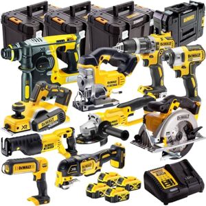 Dewalt 18V Li-Ion DCKT4T10P4 10 Piece with 4 x 5.0Ah Batteries and Charger in Case - Tool Set - Monster Power Tool Kit - Combo Kit - 18V Cordless Power Tool Kits - Power Tool Combo kit - Dewalt kit