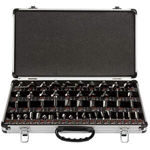 Trend 50 Piece Router Bit Starter Set, 1/4 Inch Shank, Tungsten Carbide Tipped, Aluminum Case Included, SET/SS50X1/4TC