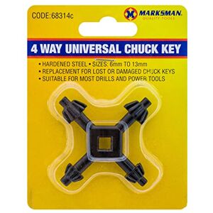 BARGAINS-GALORE 4 in 1 Handheld Chuck Key - Accessory for Drilling Tool, 4 Way Universal Key, Ideal for Tightening and Loosening Made from Durable Steel Strong & Long Lasting