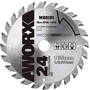 WORX WA5101 EXACTRACK 165mm TCT Wood Cutting Blade, Silver