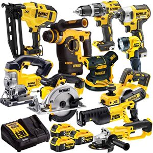 Dewalt 18V 11 Piece Power Tool Kit DCN660,DCD796,DCF887,DCH253,DCS380,DCS391,DCS331,DCG412,DCP580,DCW210,DCL040 with 3 x 5.0Ah DCB184 Batteries & DCB115 Charger T4TKIT-938