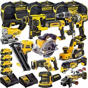 Dewalt 18V Li-ion 12 Piece Cordless Power Tool Kit with 4 x 5.0Ah Batteries & Charger T4TKIT-8064-Monster Power Tool Kit- Combo Kit- 18V Cordless Power Tool Kits- Mega Power Tool- Dewalt kit