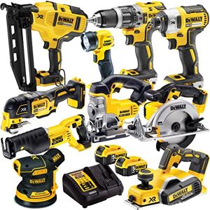 Dewalt 18V 10 Piece Power Tool Kit DCN660,DCD796,DCF887,DCS331,DCS380,DCS391,DCP580,DCS355,DCW210,DCL040 with 2 x 5.0Ah DCB184 Batteries + Charger T4TKIT-929