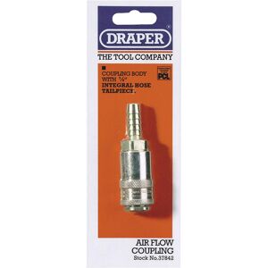 Draper 37842 3/8" Thread Pcl Coupling with Tailpiece