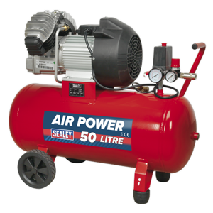 Sealey Air Compressor 50L V-Twin Direct Drive 3hp