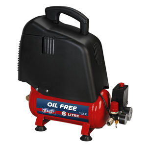 Sealey Air Compressor 6L Belt Drive 1.5hp Oil Free