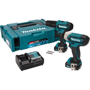 Makita CLX228AJ 12V Max CXT Cordless Combi Drill + Impact Driver 2 x BL1021B