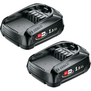 Bosch Home and Garden Bosch Genuine GREEN P4A 18v Cordless Li-ion Twin Battery Pack 1.5ah 1.5ah