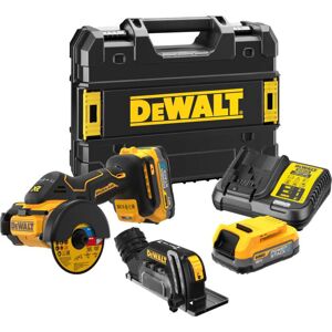 DeWalt DCS438E2T 18v XR Brushless Mini Grinder / Saw 76mm 2 x 1.7ah Li-ion Powerstack Charger Case