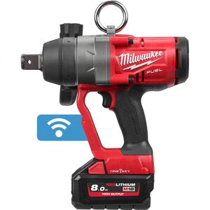 Milwaukee M18 ONEFHIWF1 Fuel 18v Cordless Brushless 1" Drive Impact Wrench 2 x 8ah Li-ion Charger Case