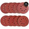 Aniyoo 100pcs 125mm Sanding Discs Round 8 Hole Sanding Discs Pads 40/60/80/100/1