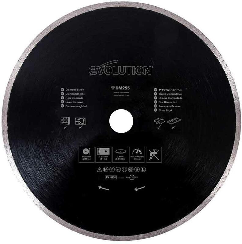 EVOLUTION POWER TOOLS Evolution 255mm Diamond Blade (For Mitre Saws Only)