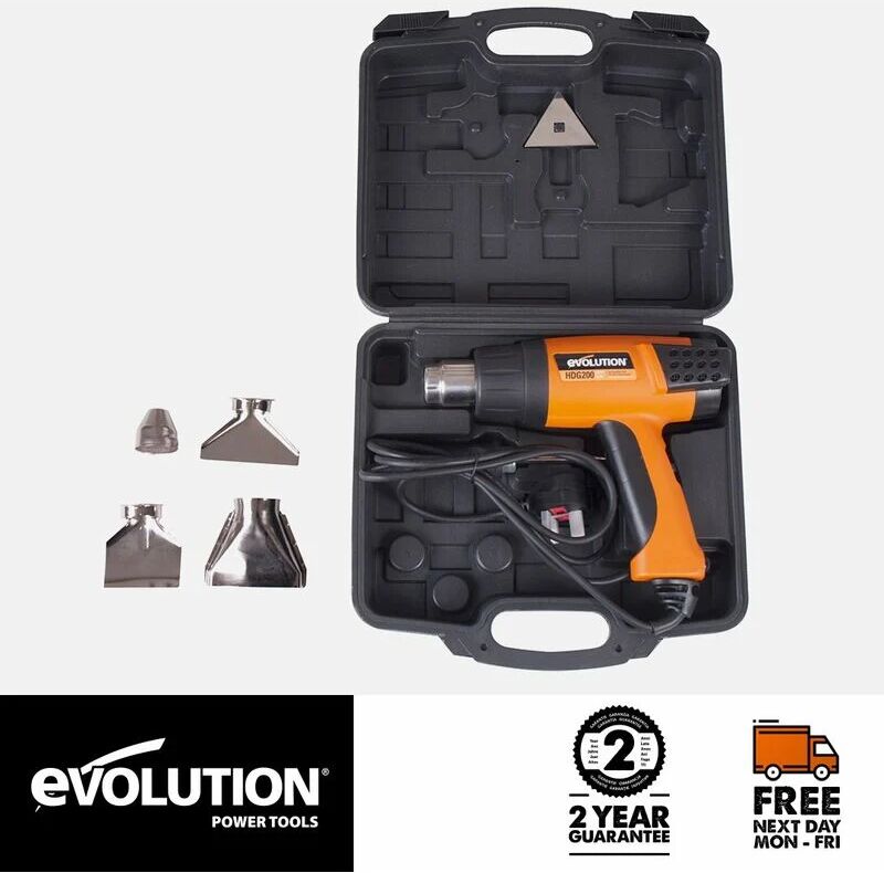 Evolution Power Tools - Evolution HDG200 Adjustable Digital Heat Gun (230v)