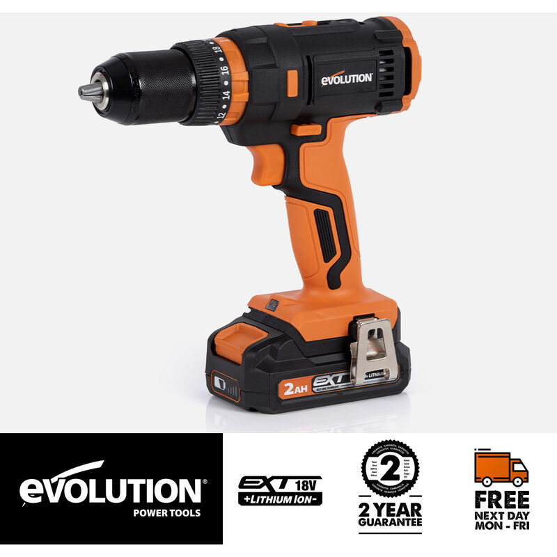 Evolution Power Tools - Evolution R13CMB-Li Cordless Combi Drill Driver 18v Li-Ion ext (Bare - No Battery & Charger)
