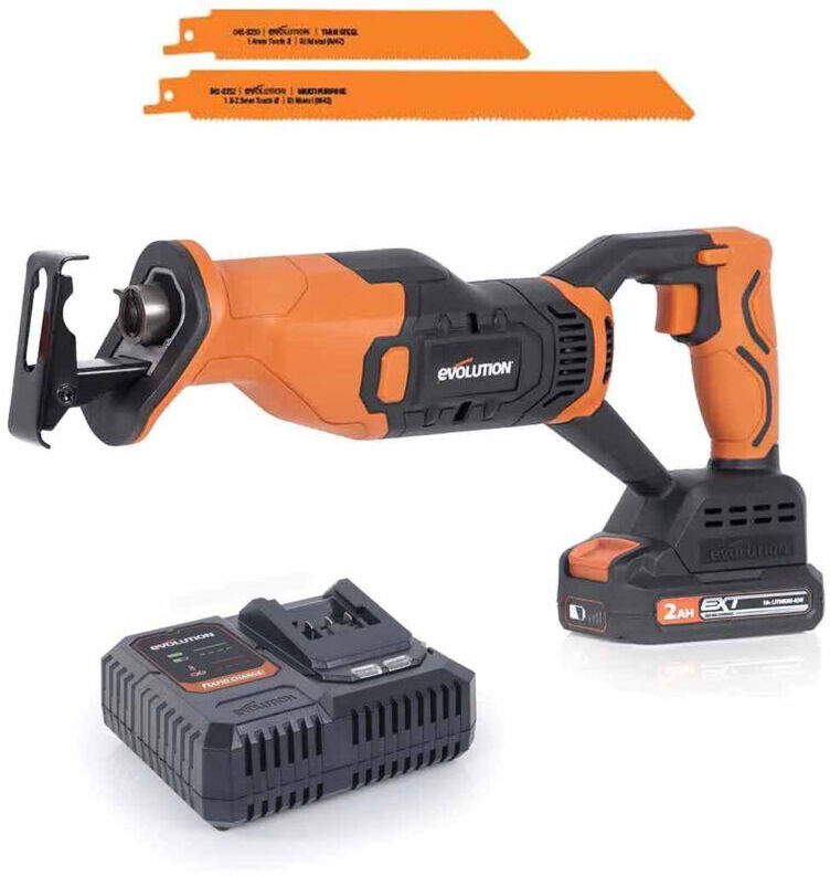 Evolution Power Tools - Evolution R150RCP-Li 18V ext Cordless Reciprocating Saw with 1 x 2.0Ah Battery