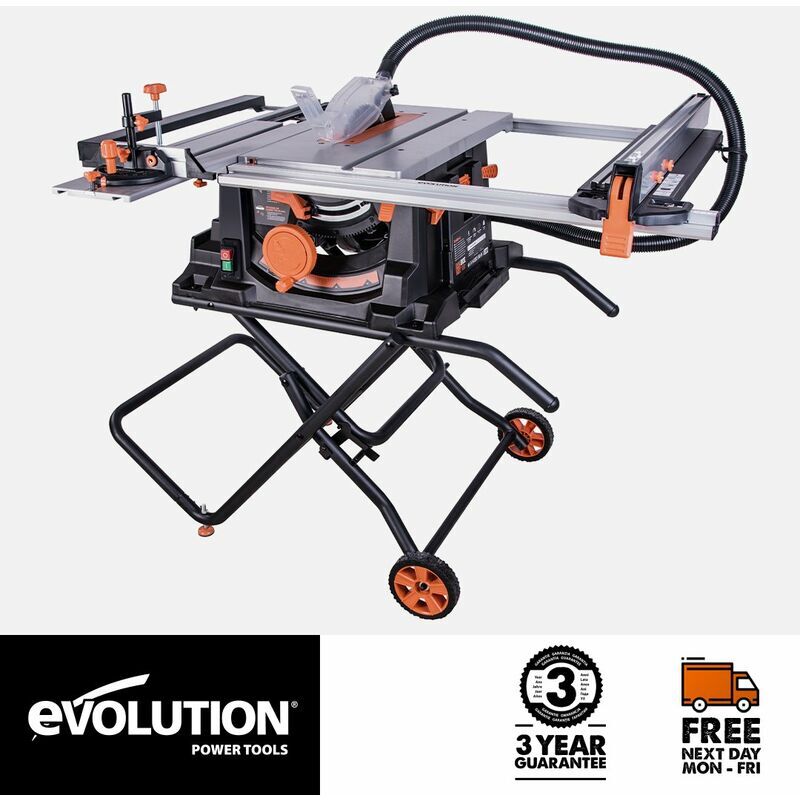 Evolution Power Tools - Evolution RAGE5-S 255mm Table Saw With tct Multi-Material Cutting Blade (230V)