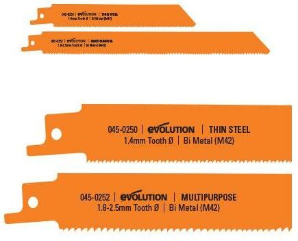 EVOLUTION POWER TOOLS Evolution Reciprocating Saw Multi-Material Cutting Blades (x2)