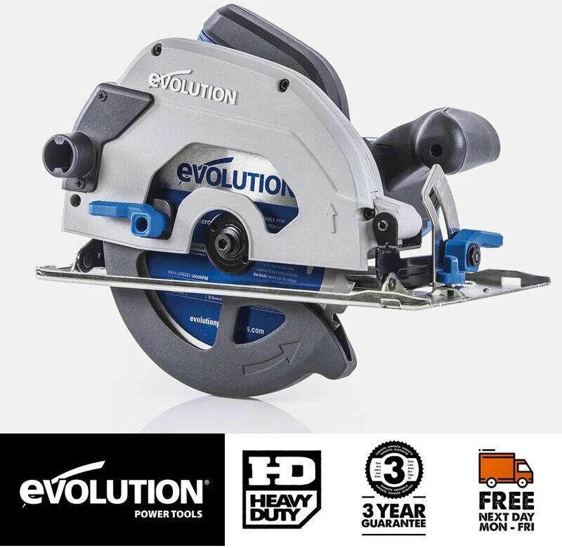 Evolution Power Tools - Evolution S185CCSL 185mm Circular Saw with tct Mild Steel Cutting Blade (110V)