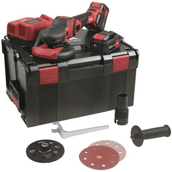 Power Tools 504157 se 125 18.0-EC/5.0 Set supra Sander 18V 2 x 5.0Ah Li-ion FLXSE12518N - Flex