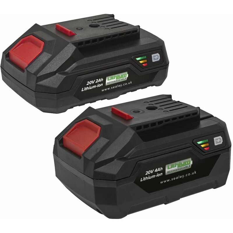 Power Tool Battery Pack 20V 2Ah & 4Ah Kit for SV20 Series BK24 - Sealey