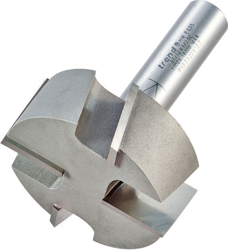 37/12X1/2TC Tenon Joint Shoulder Cutter 1/2 Router Bit 50.8mm x 20mm Cut - Trend