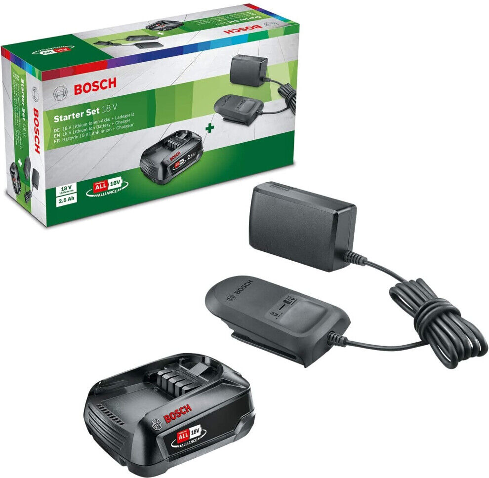 Home and Garden 1600A020RW Bosch Battery and Charger Starter Set PBA 18 V